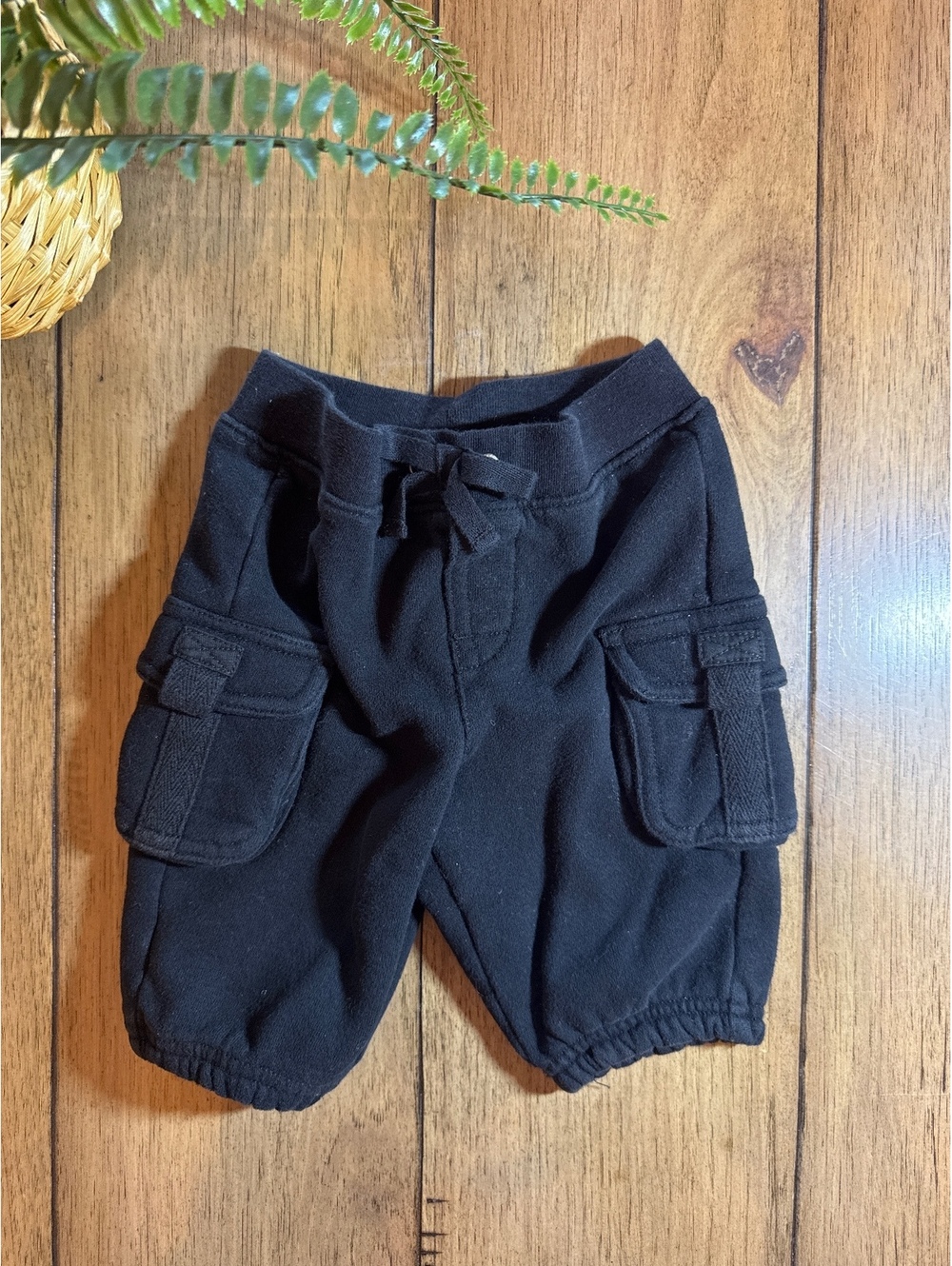 Ralph Lauren Baby Black Fleece Cargo Sweatpants 3 Months